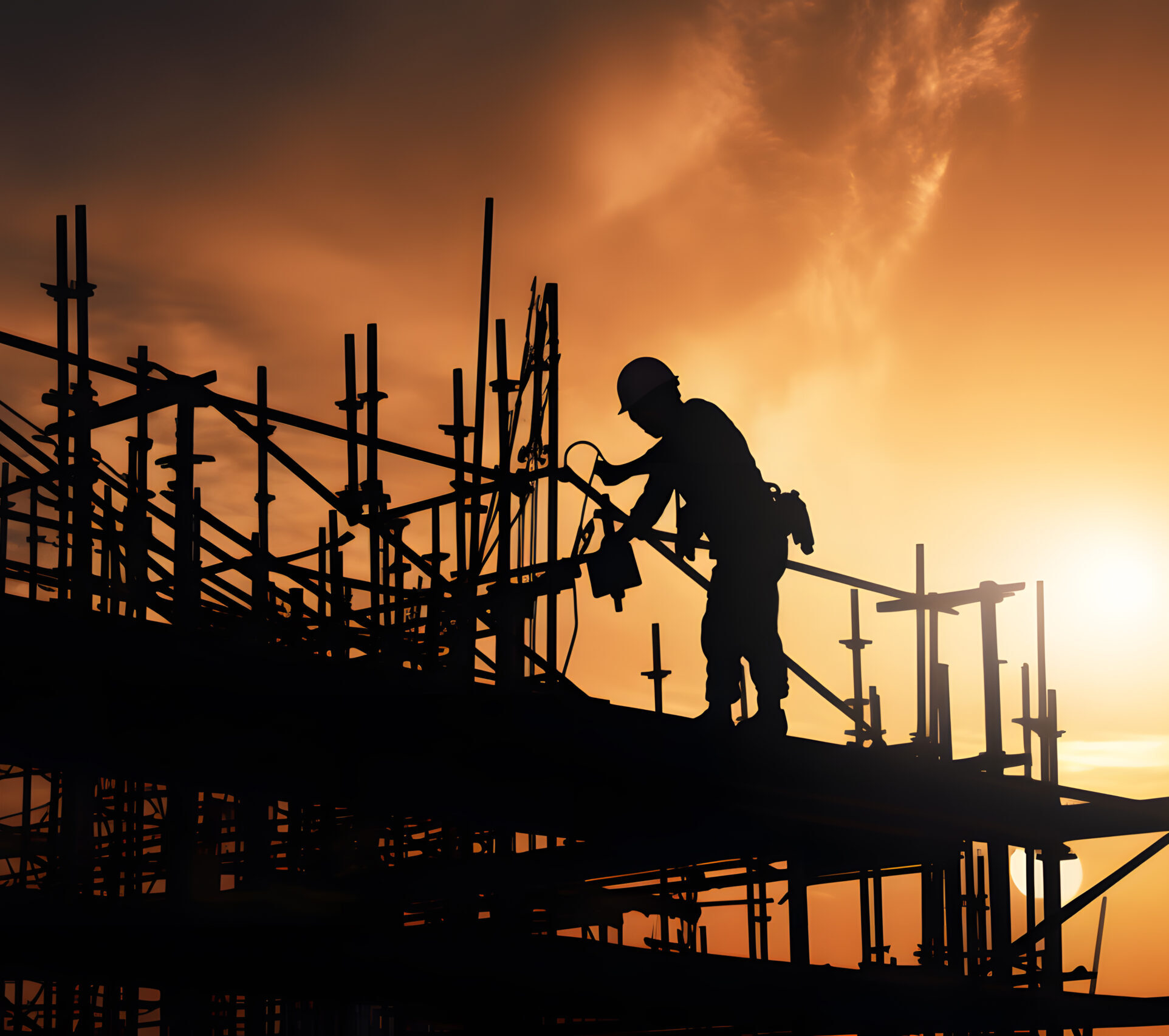 worker building a building ai generated